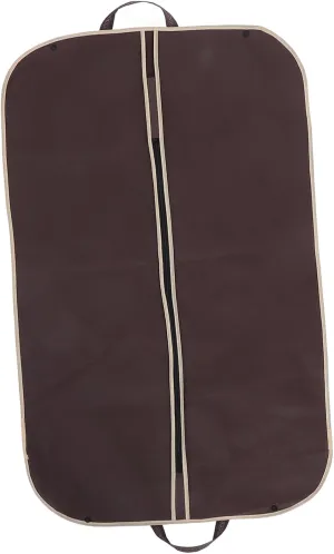 Winter Clothes Storage Bag Suit Dust Cover for Travel Portable Garment Organizer with Zipper Design for Dresses and Suits Coffee Color