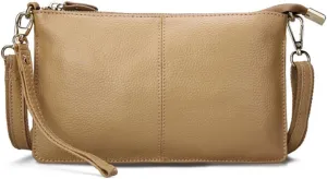 Women Crossbody Purse Satchel Leather Clutch Evening Bag Classic Wriststrap Bags Coin Wallet