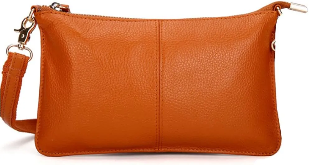 Women Crossbody Purse Satchel Leather Clutch Evening Bag Classic Wriststrap Bags Coin Wallet
