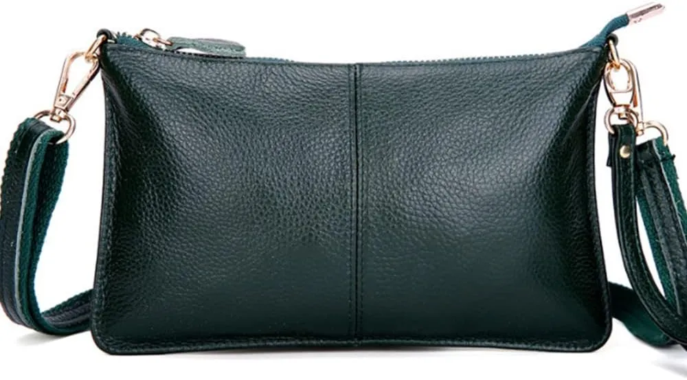 Women Crossbody Purse Satchel Leather Clutch Evening Bag Classic Wriststrap Bags Coin Wallet