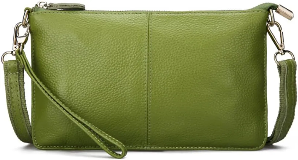 Women Crossbody Purse Satchel Leather Clutch Evening Bag Classic Wriststrap Bags Coin Wallet