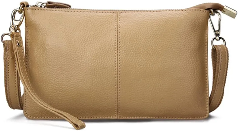 Women Crossbody Purse Satchel Leather Clutch Evening Bag Classic Wriststrap Bags Coin Wallet