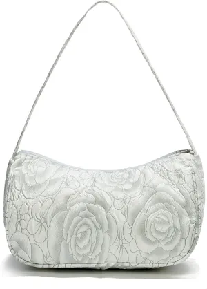 Women Shoulder Handbags Trendy Small Crossbody Bags Prints Hobo Bags with Zipper Crescent Purse For Ladies