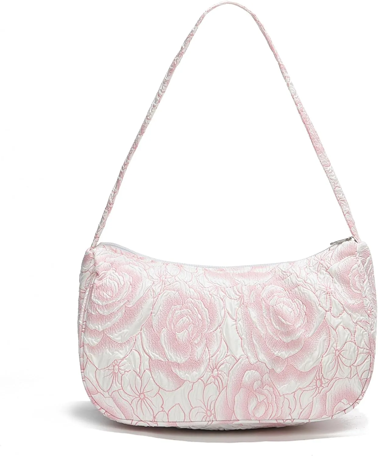 Women Shoulder Handbags Trendy Small Crossbody Bags Prints Hobo Bags with Zipper Crescent Purse For Ladies