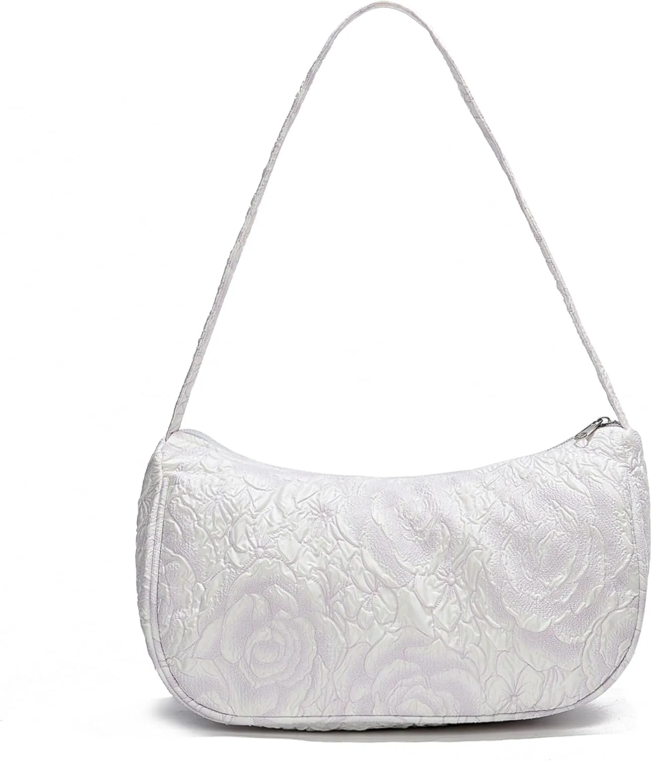 Women Shoulder Handbags Trendy Small Crossbody Bags Prints Hobo Bags with Zipper Crescent Purse For Ladies