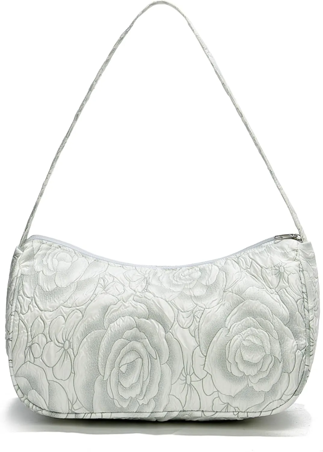 Women Shoulder Handbags Trendy Small Crossbody Bags Prints Hobo Bags with Zipper Crescent Purse For Ladies