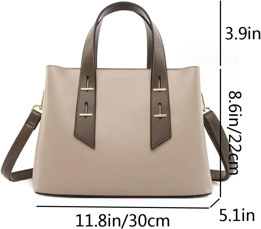Women Top Handle Handbag Satchel Purse Faux Leather Classic Tote Crossbody Shoulder Bags