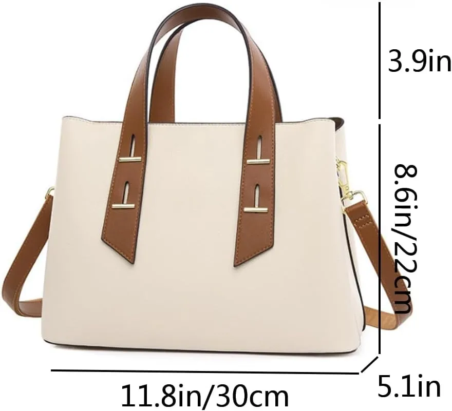 Women Top Handle Handbag Satchel Purse Faux Leather Classic Tote Crossbody Shoulder Bags