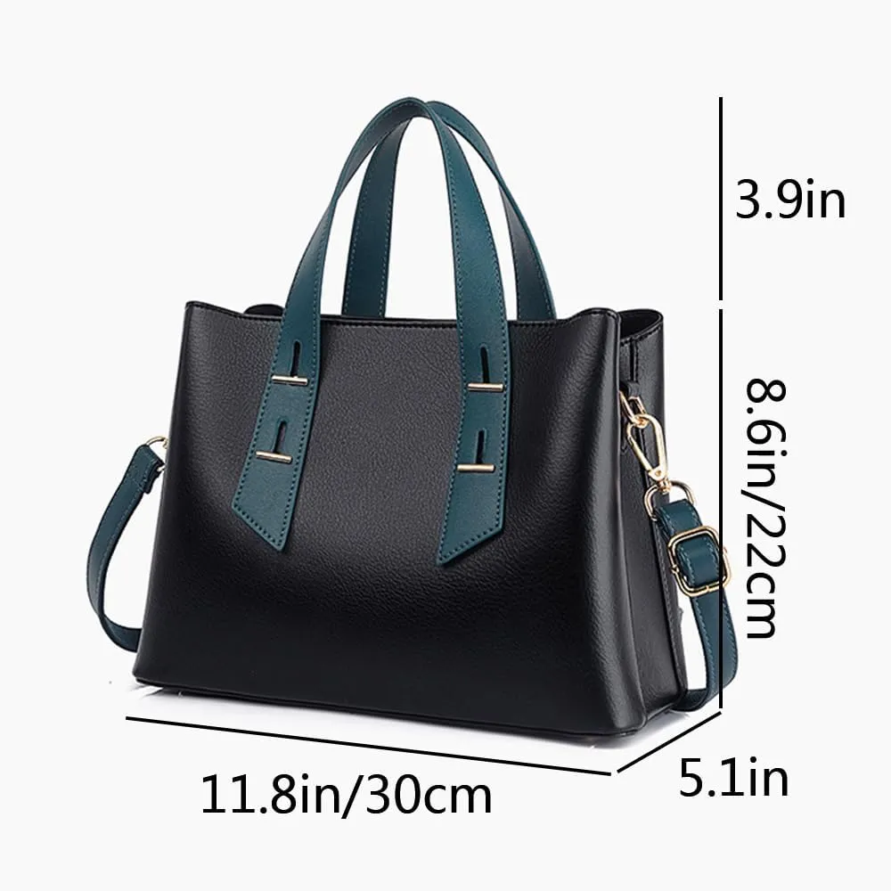 Women Top Handle Handbag Satchel Purse Faux Leather Classic Tote Crossbody Shoulder Bags