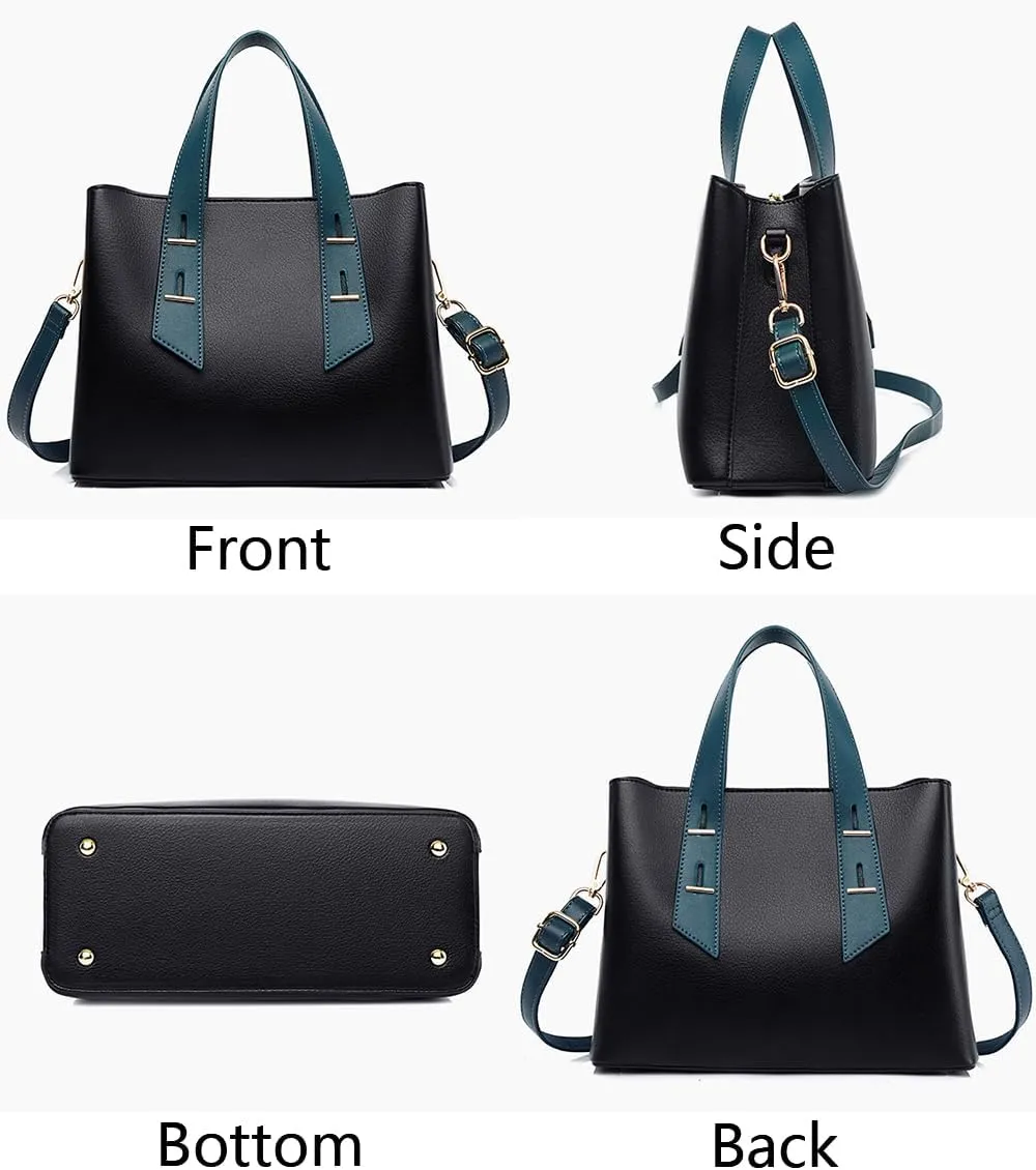 Women Top Handle Handbag Satchel Purse Faux Leather Classic Tote Crossbody Shoulder Bags