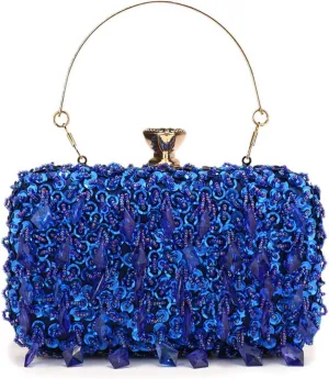Women's Classic Clutch Banquet Evening Bag Glitter Sequin Crossbody Shoulder Bag Sparkly Purse for Prom Wedding Party