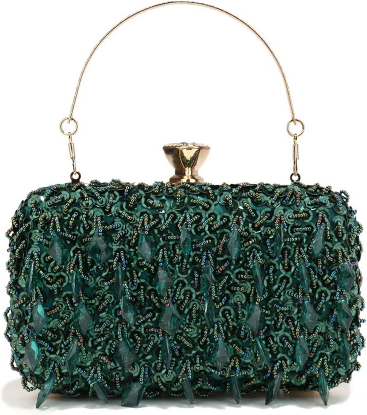 Women's Classic Clutch Banquet Evening Bag Glitter Sequin Crossbody Shoulder Bag Sparkly Purse for Prom Wedding Party