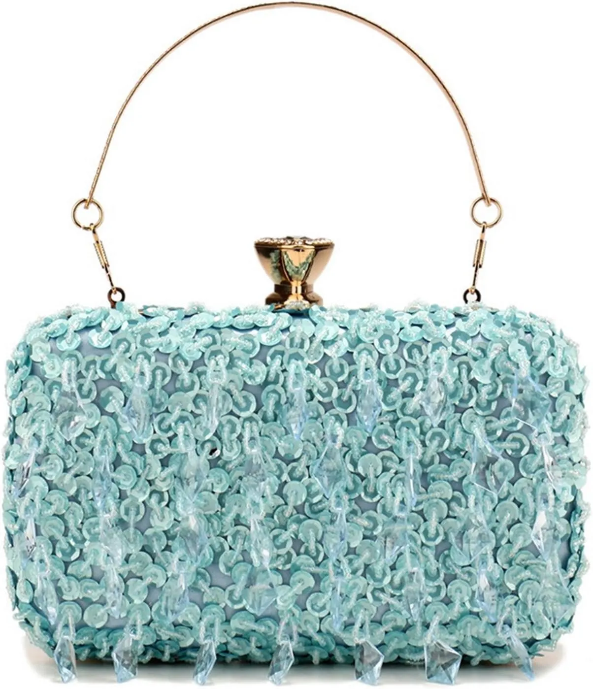 Women's Classic Clutch Banquet Evening Bag Glitter Sequin Crossbody Shoulder Bag Sparkly Purse for Prom Wedding Party