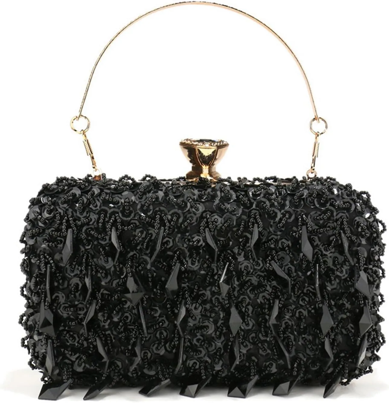 Women's Classic Clutch Banquet Evening Bag Glitter Sequin Crossbody Shoulder Bag Sparkly Purse for Prom Wedding Party
