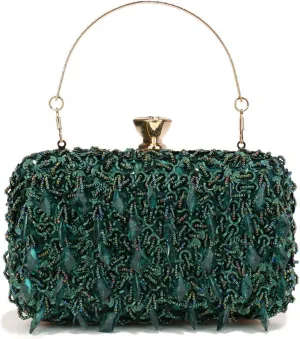 Women's Classic Clutch Banquet Evening Bag Glitter Sequin Crossbody Shoulder Bag Sparkly Purse for Prom Wedding Party