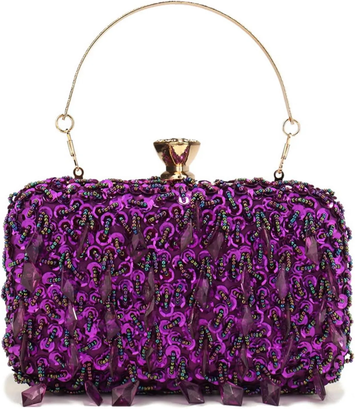Women's Classic Clutch Banquet Evening Bag Glitter Sequin Crossbody Shoulder Bag Sparkly Purse for Prom Wedding Party