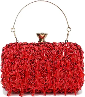 Women's Classic Clutch Banquet Evening Bag Glitter Sequin Crossbody Shoulder Bag Sparkly Purse for Prom Wedding Party