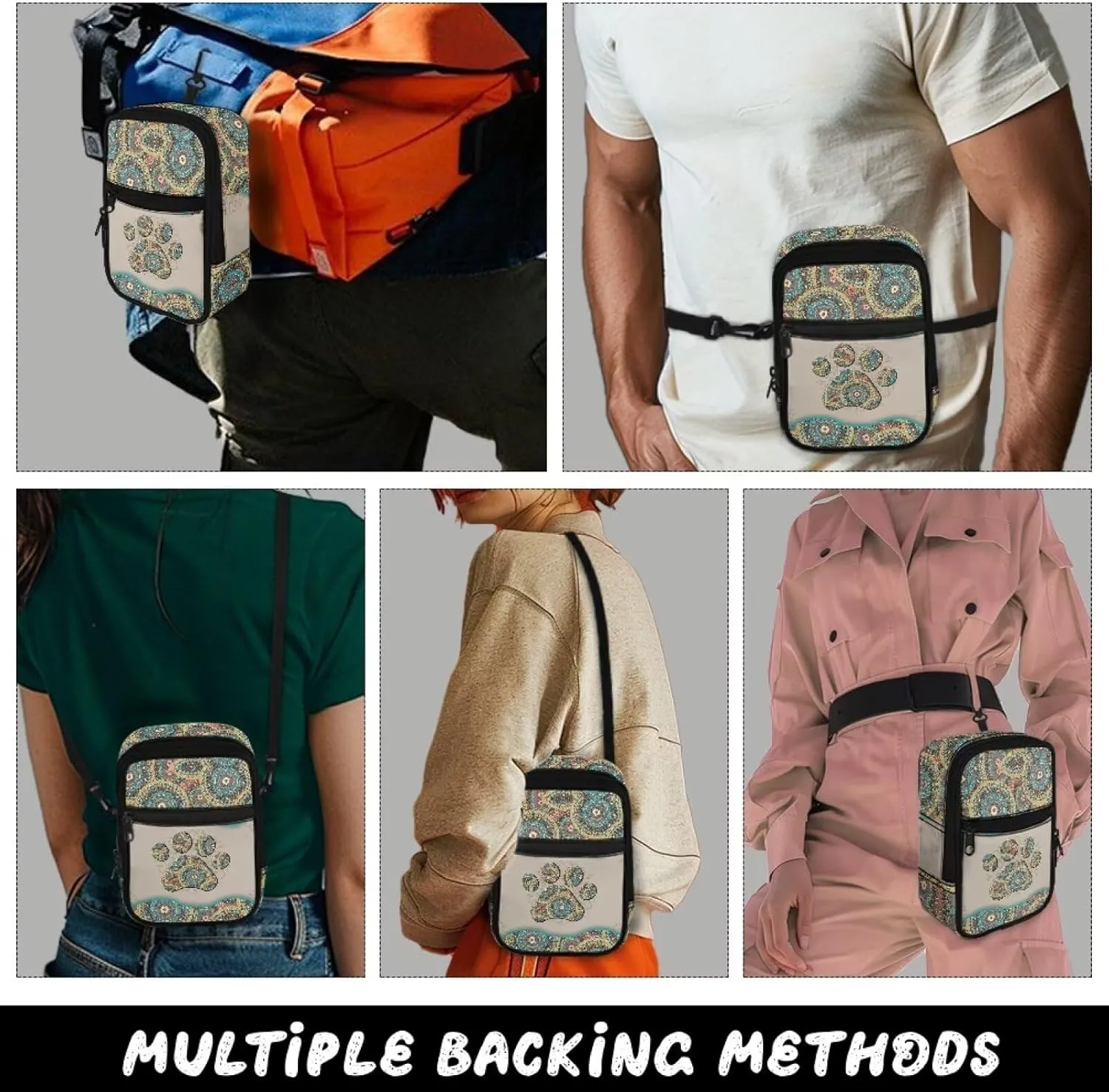 Womens Crossbody Bags Trendy Sling Bag Small Men Shoulder Bag Classic Travel Fanny Packs for Running, Hiking