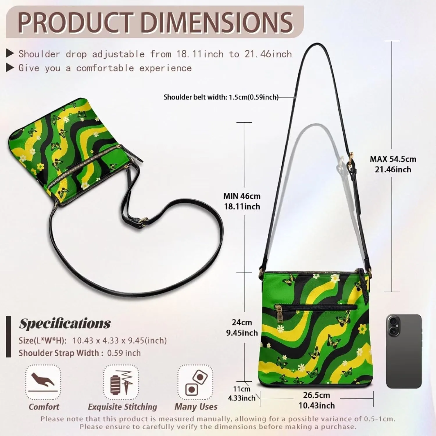 Women's Leather Shoulder Bag Soft Ladies Crossbody Bags with Multiple Pockets Fashion Handbags Zip Sling Purses