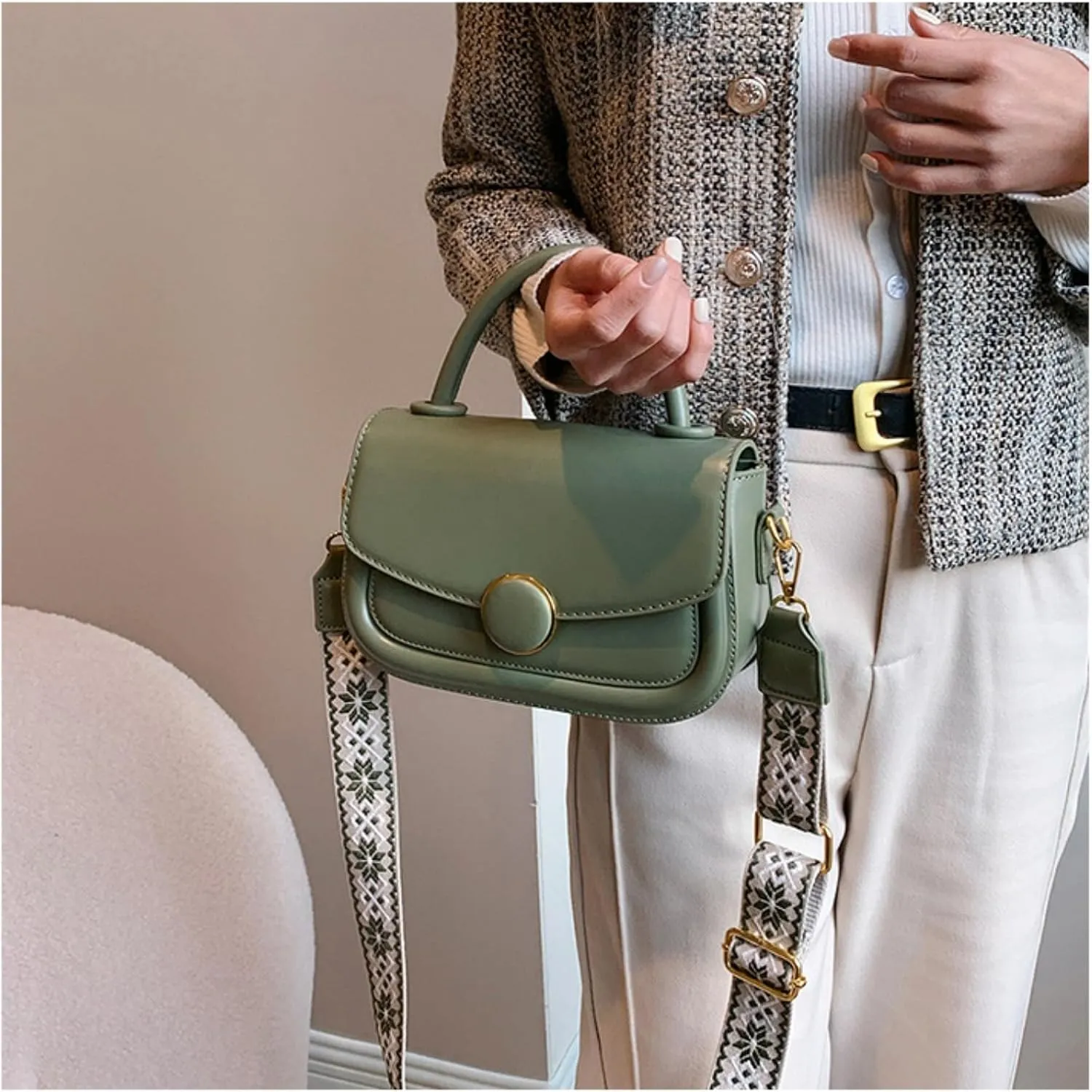 Womens Small Crossbody Bag Leather Shoulder Bag for Women Trendy Fashion Hobo Bag