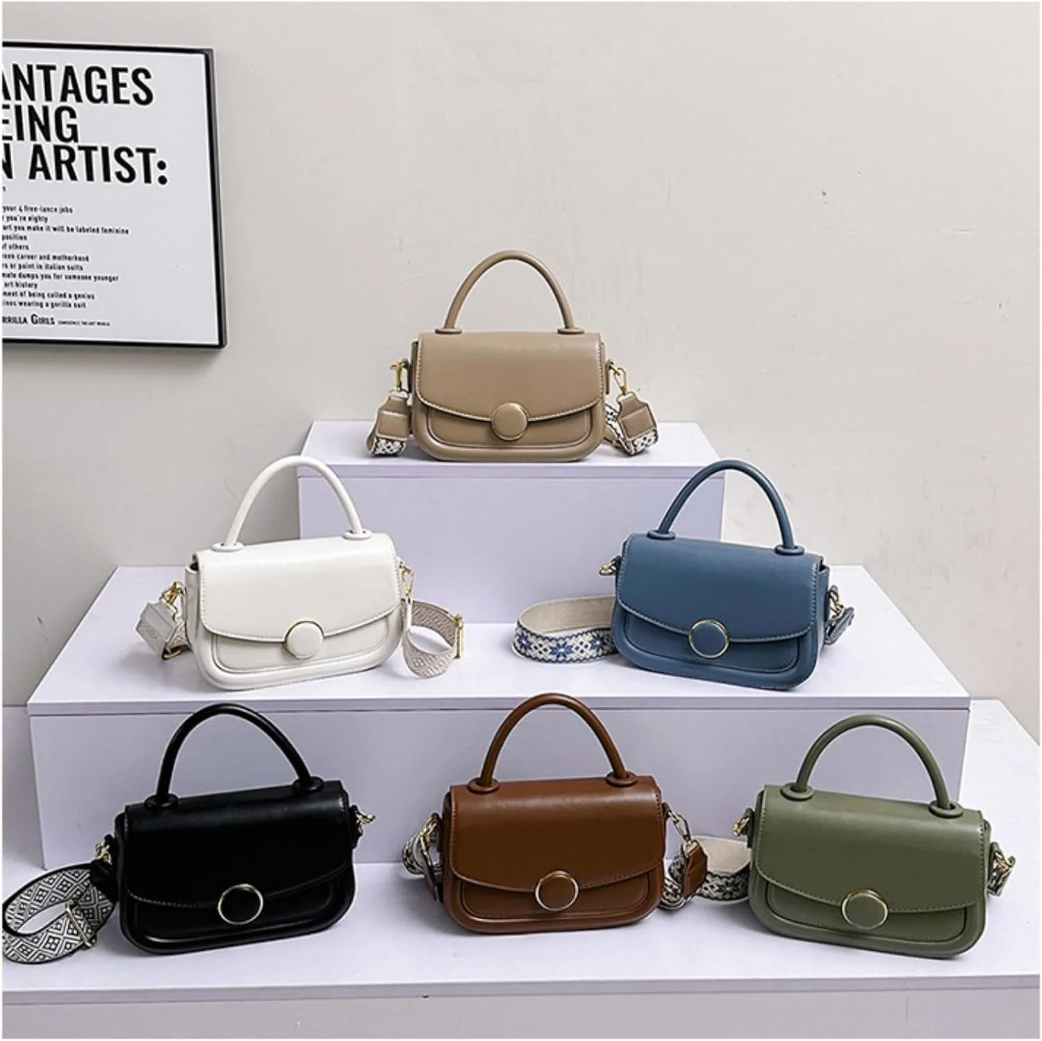 Womens Small Crossbody Bag Leather Shoulder Bag for Women Trendy Fashion Hobo Bag