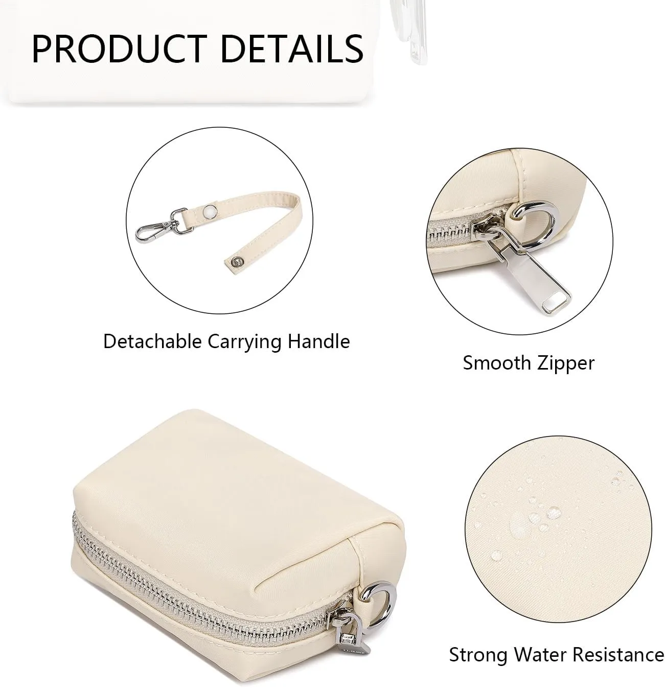 Wristband Bag for Women's Makeup nylon Small Wristlet Pouch Lightweight Stylish Convenient Storage Solution