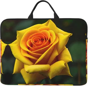 Yellow Rose Picture 14in Laptop Case Sleeve Bag  Versatile Shoulder Messenger Briefcase, Designed for Business Travel
