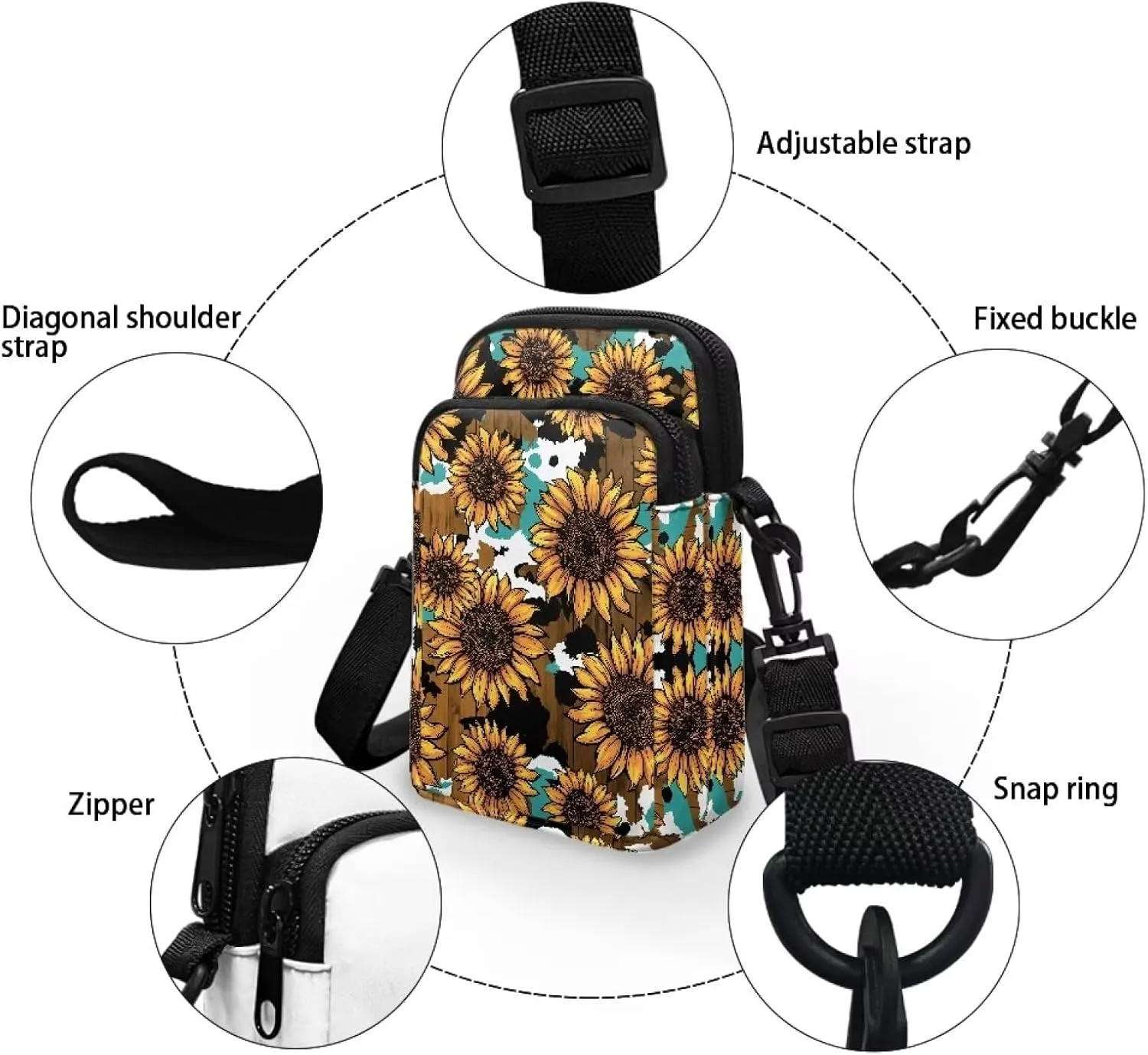 YEXIATODO Crossbody Bags for Women Small Sling Bag Purses Coin Purse Backpack Handbag Fanny Pack Wallet Bag