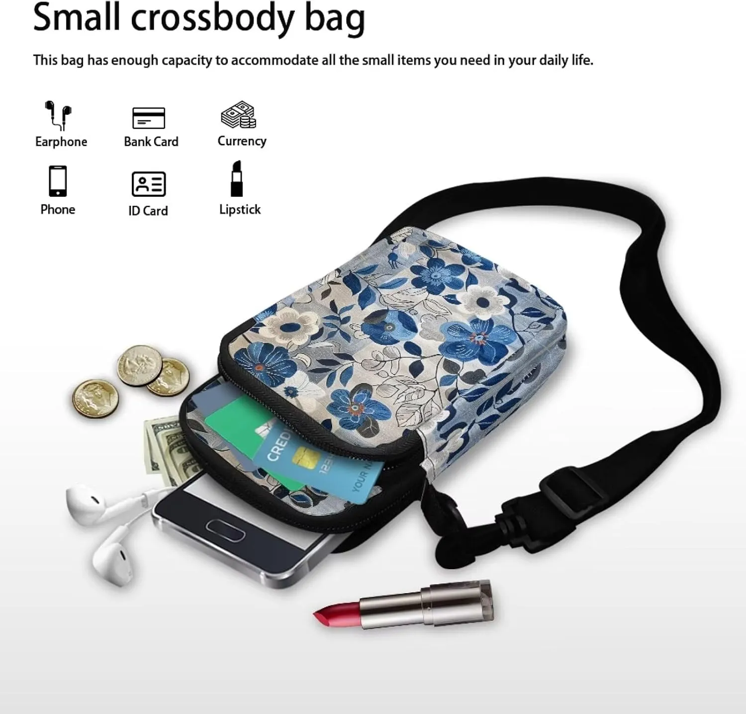 YEXIATODO Crossbody Bags for Women Small Sling Bag Purses Coin Purse Backpack Handbag Fanny Pack Wallet Bag