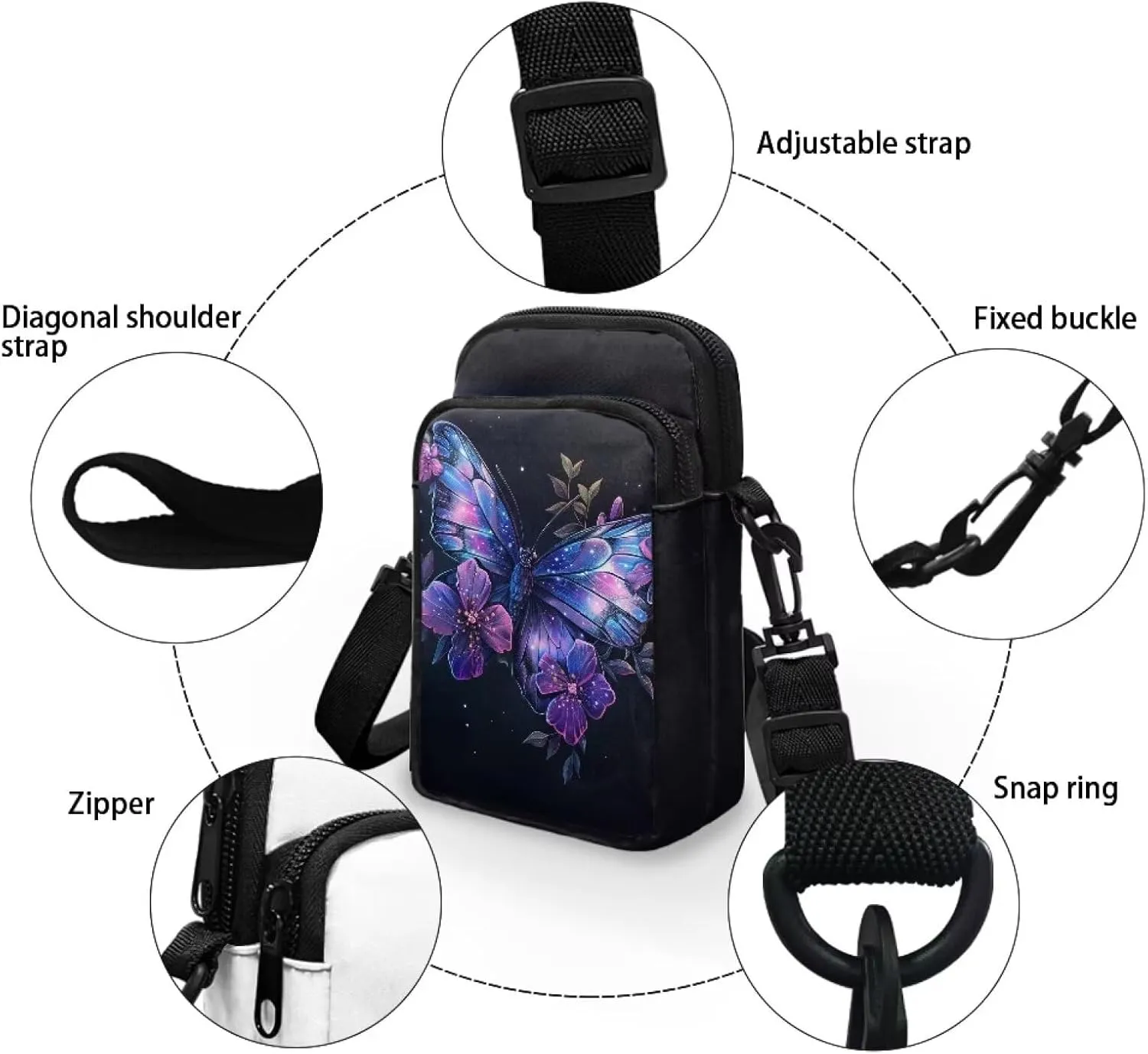 YEXIATODO Crossbody Bags for Women Small Sling Bag Purses Coin Purse Backpack Handbag Fanny Pack Wallet Bag