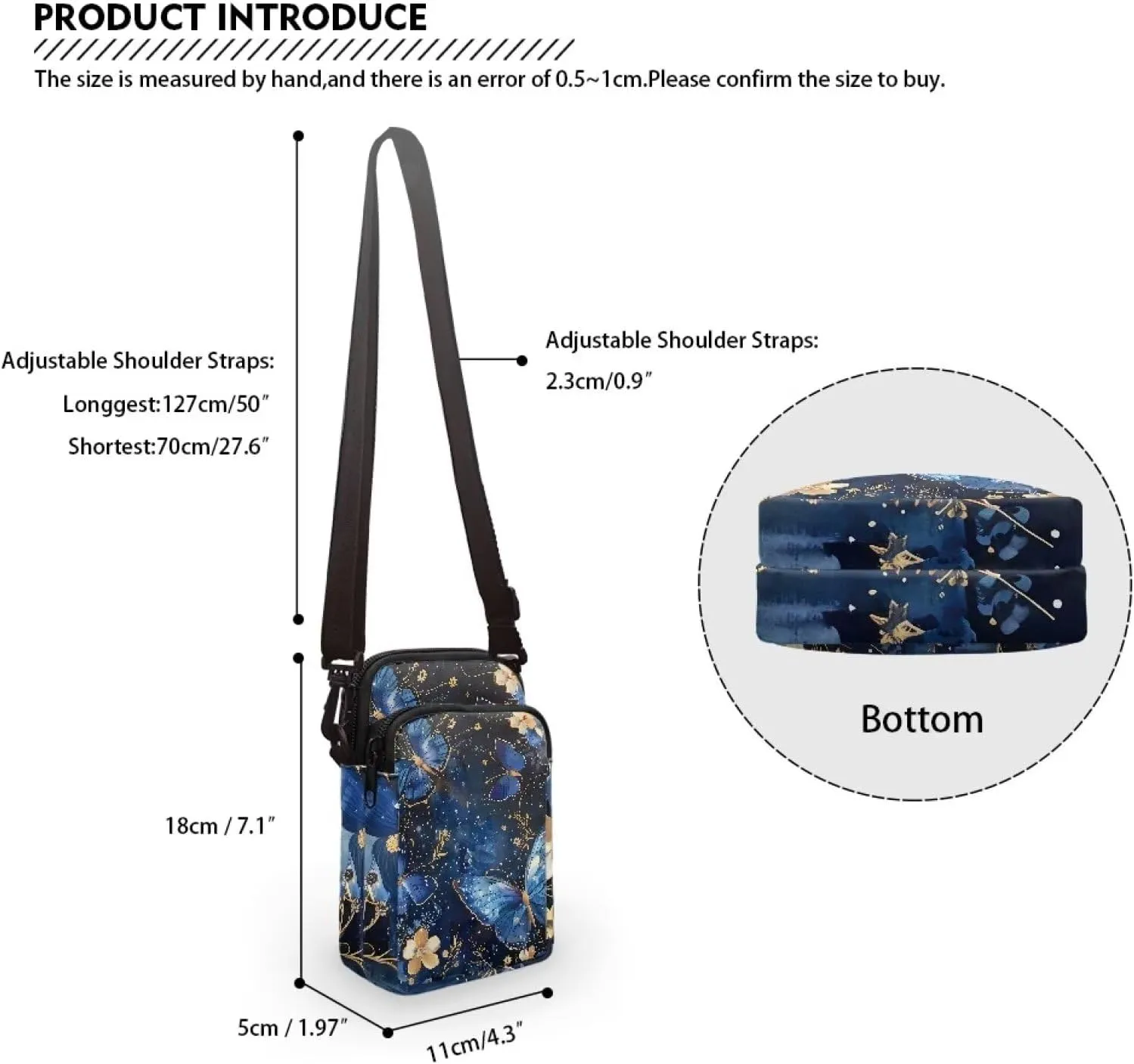 YEXIATODO Crossbody Bags for Women Small Sling Bag Purses Fanny Pack Wallet Bag Coin Purse Backpack Handbags