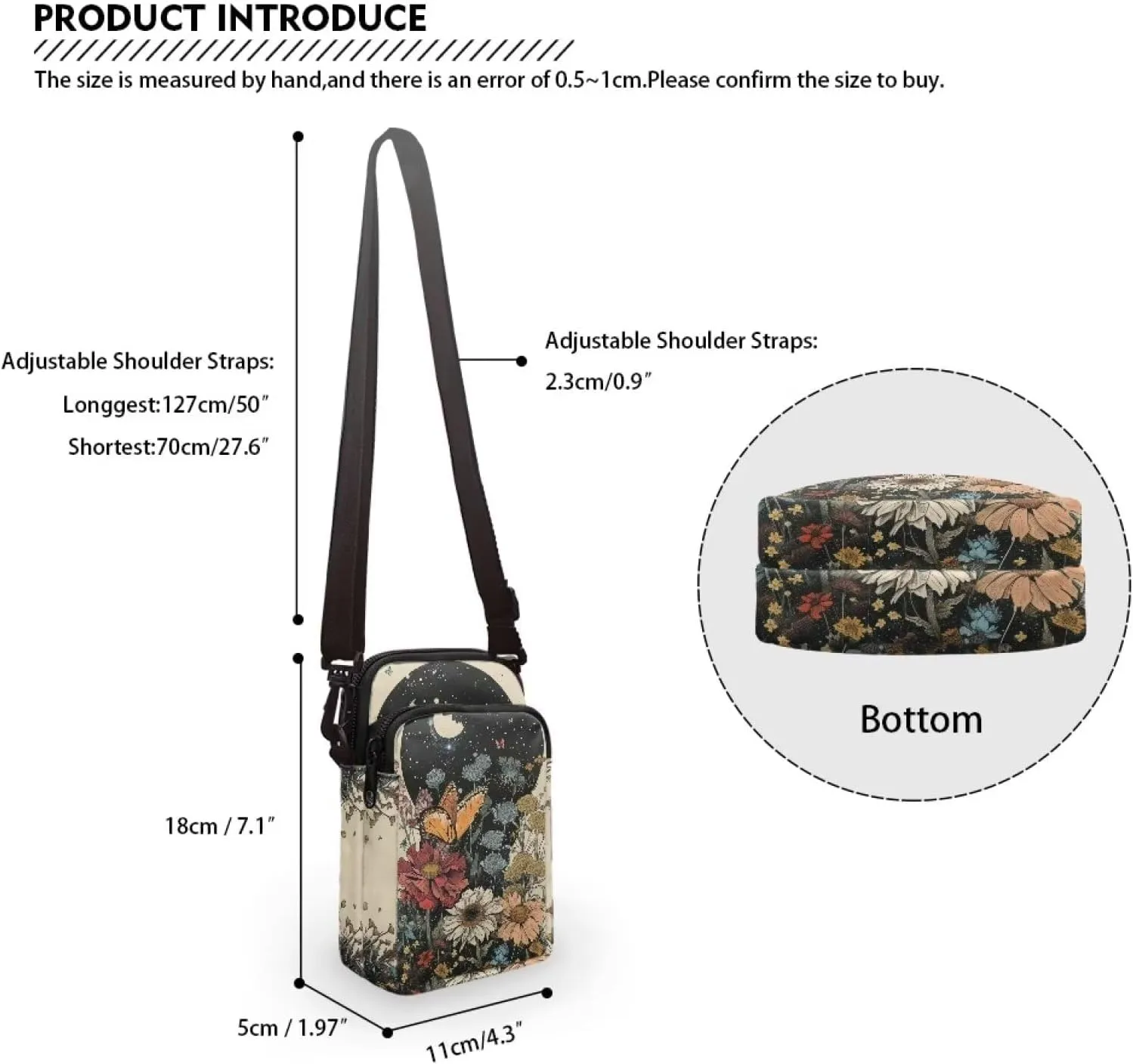 YEXIATODO Crossbody Bags for Women Small Sling Bag Purses Fanny Pack Wallet Bag Coin Purse Backpack Handbags