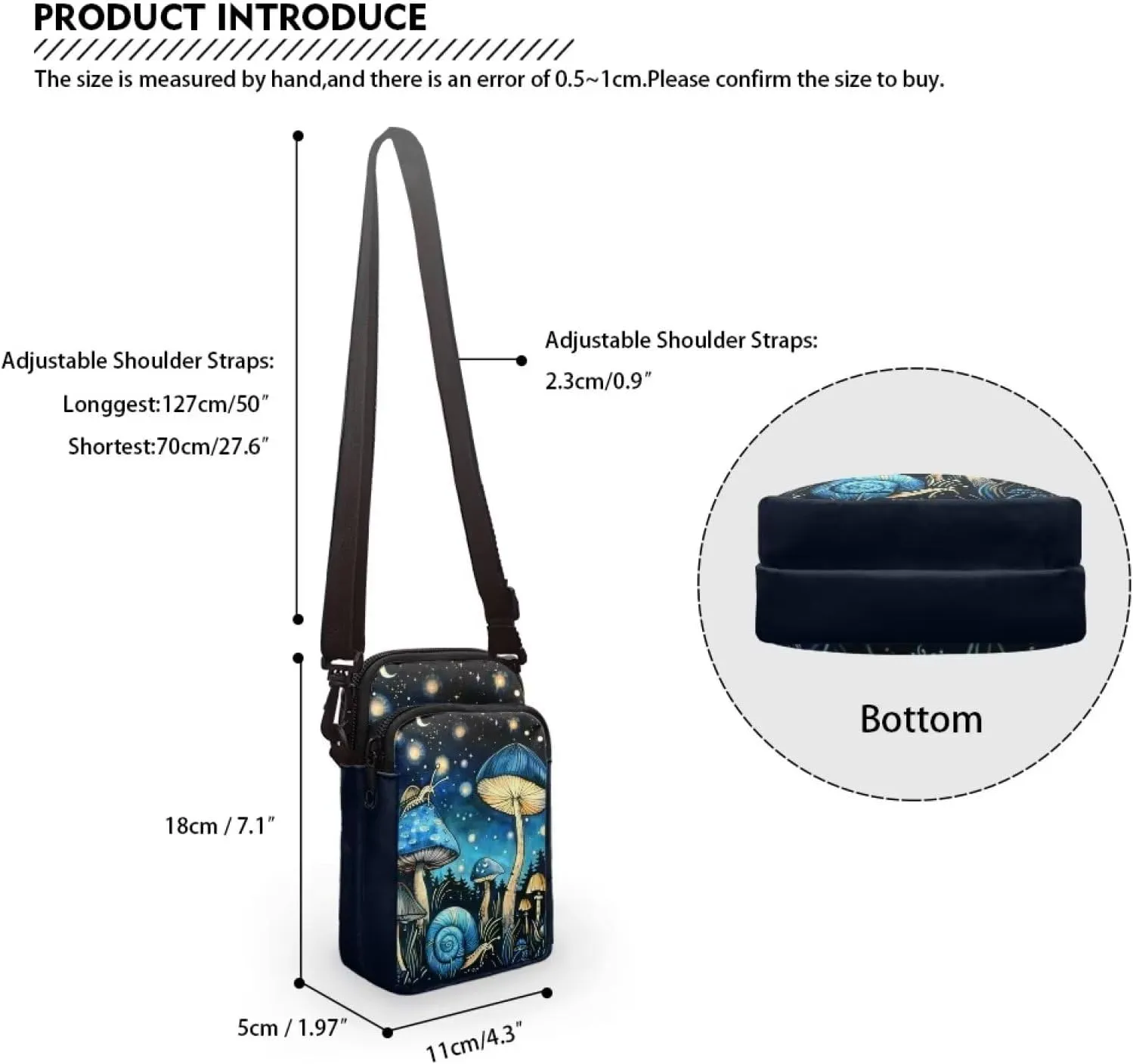 YEXIATODO Crossbody Bags for Women Small Sling Bag Purses Fanny Pack Wallet Bag Coin Purse Backpack Handbags