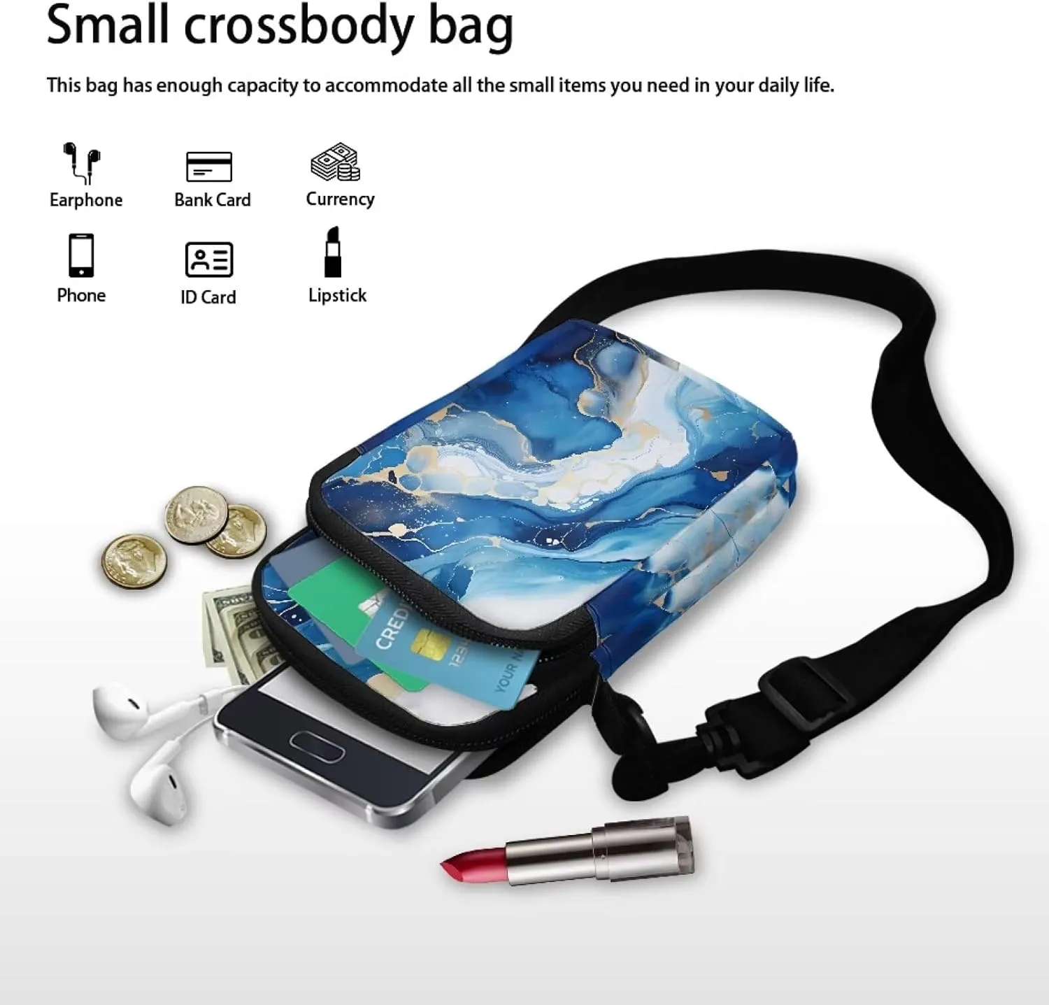 YEXIATODO Crossbody Bags for Women Small Sling Bag Purses Fanny Pack Wallet Bag Coin Purse Backpack Handbags