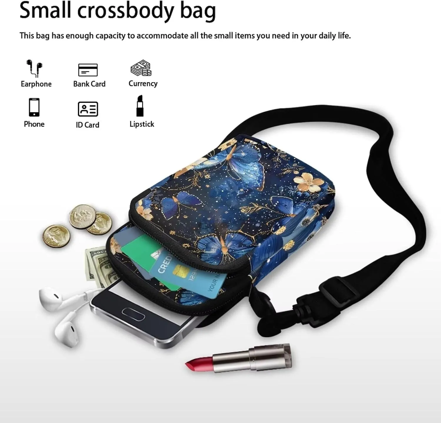 YEXIATODO Crossbody Bags for Women Small Sling Bag Purses Fanny Pack Wallet Bag Coin Purse Backpack Handbags