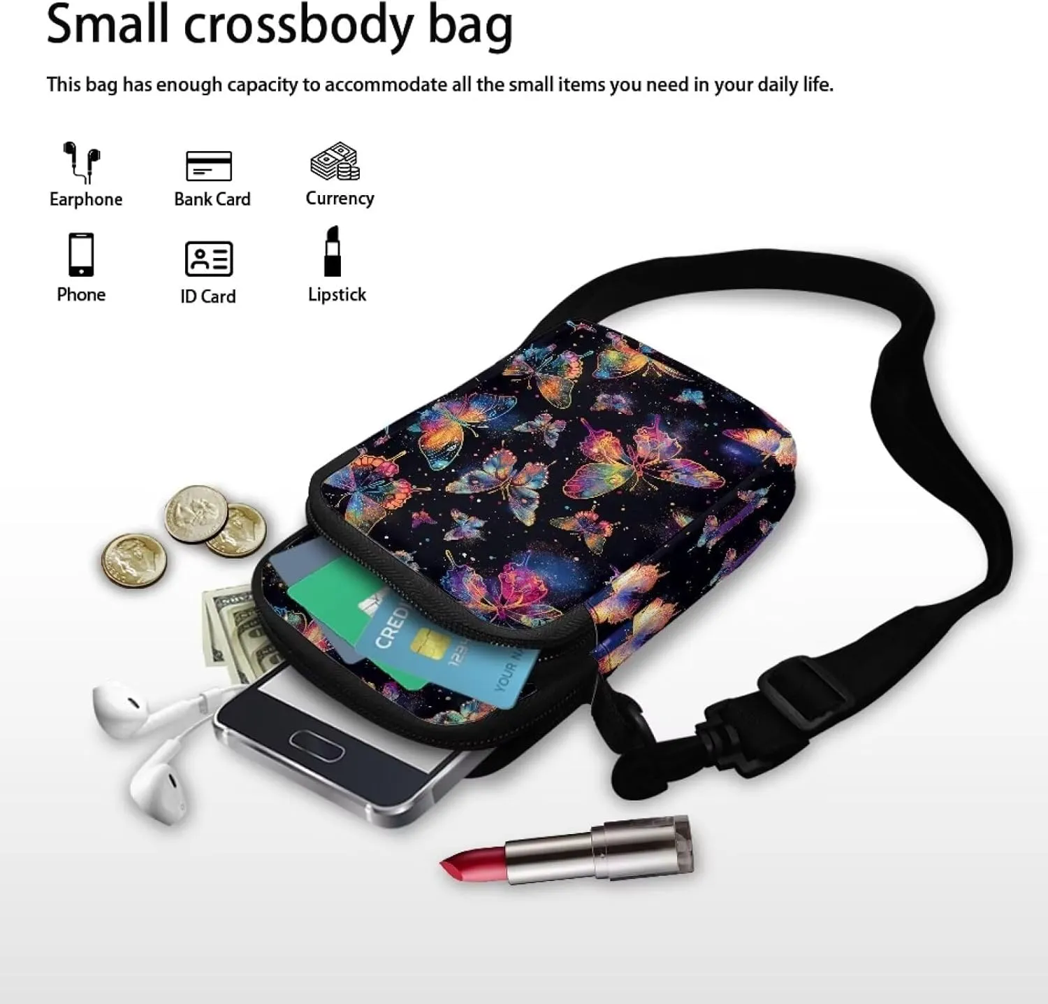 YEXIATODO Crossbody Bags for Women Small Sling Bag Purses Fanny Pack Wallet Bag Coin Purse Backpack Handbags
