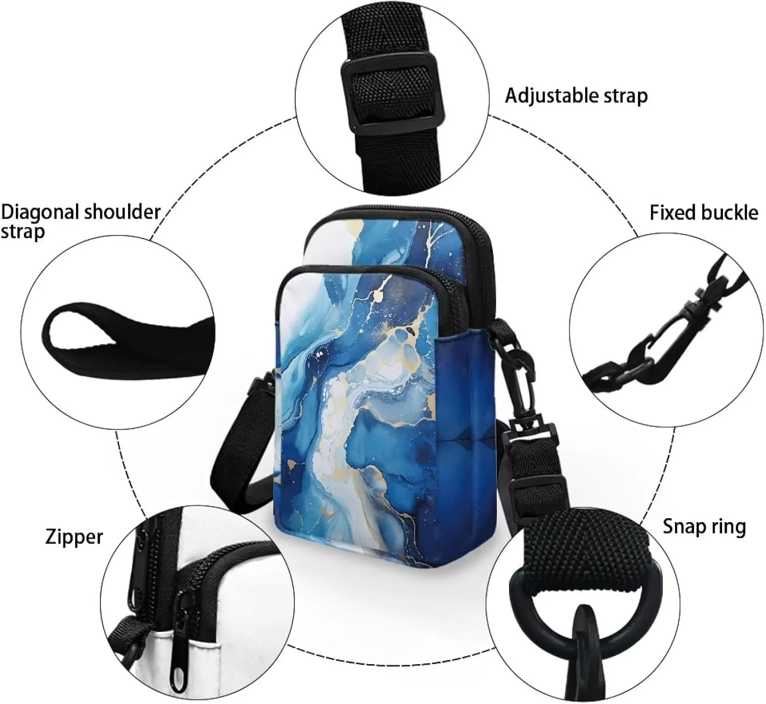 YEXIATODO Crossbody Bags for Women Small Sling Bag Purses Fanny Pack Wallet Bag Coin Purse Backpack Handbags