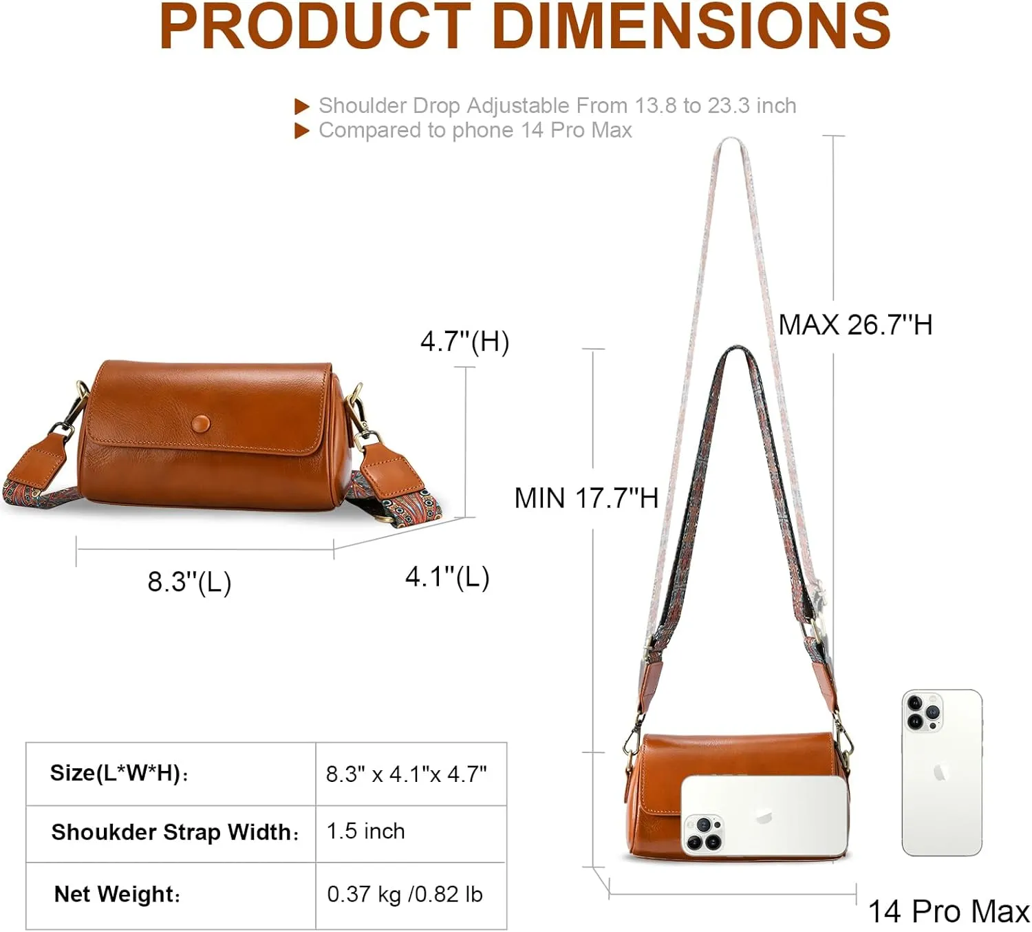 Yonami Genuine Leather Purses for Women  Versatile Crossbody Bags for Women, Perfect Small Purse for Everyday Use