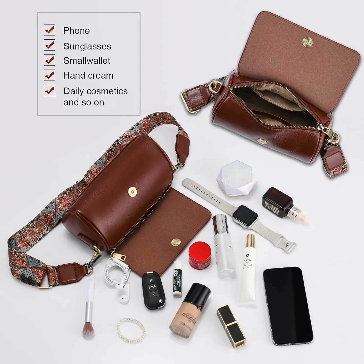 Yonami Genuine Leather Purses for Women  Versatile Crossbody Bags for Women, Perfect Small Purse for Everyday Use