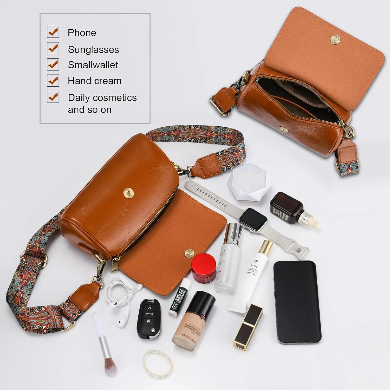 Yonami Genuine Leather Purses for Women  Versatile Crossbody Bags for Women, Perfect Small Purse for Everyday Use