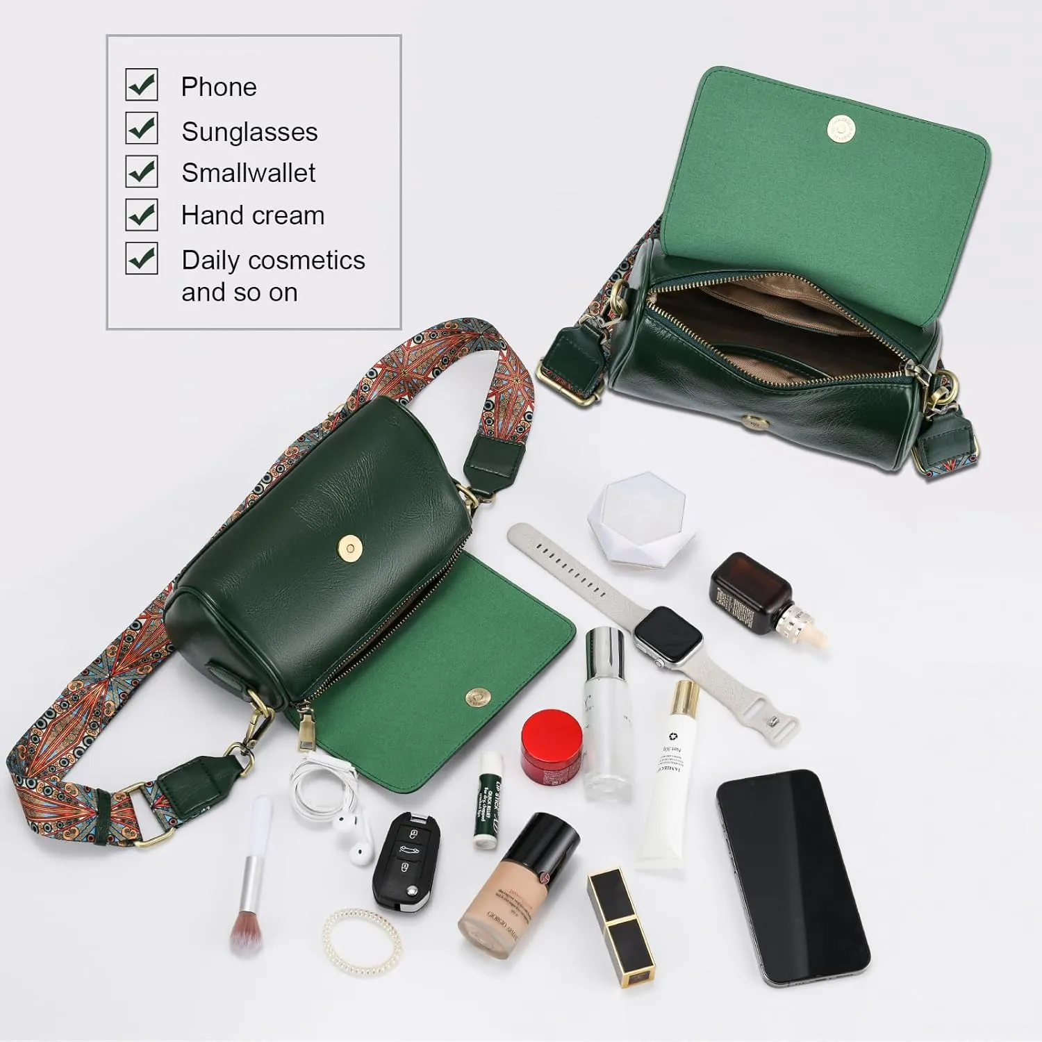 Yonami Genuine Leather Purses for Women  Versatile Crossbody Bags for Women, Perfect Small Purse for Everyday Use