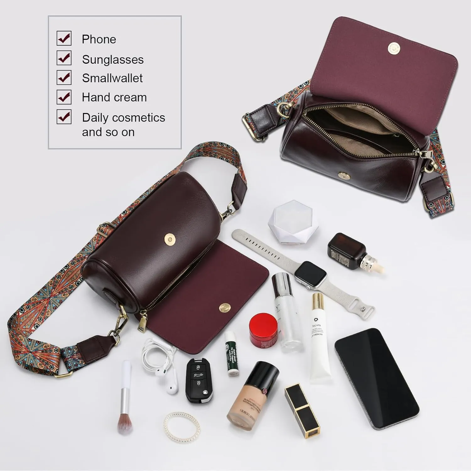 Yonami Genuine Leather Purses for Women  Versatile Crossbody Bags for Women, Perfect Small Purse for Everyday Use