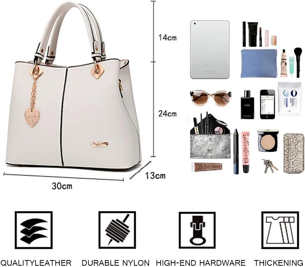 ZiMing Women Handbag Satchel Bag Faux Leather Top Handle Bags Tote Bag Ladies Shoulder Bag Briefcase