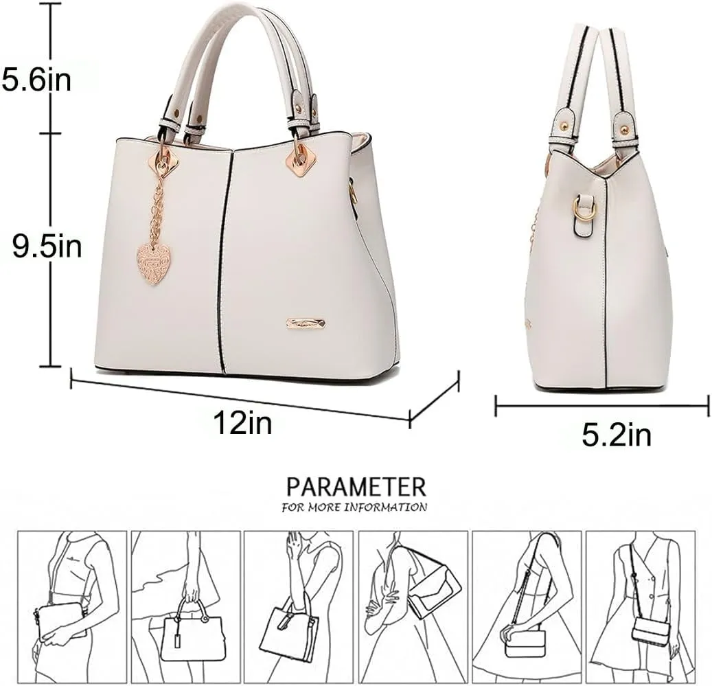 ZiMing Women Handbag Satchel Bag Faux Leather Top Handle Bags Tote Bag Ladies Shoulder Bag Briefcase