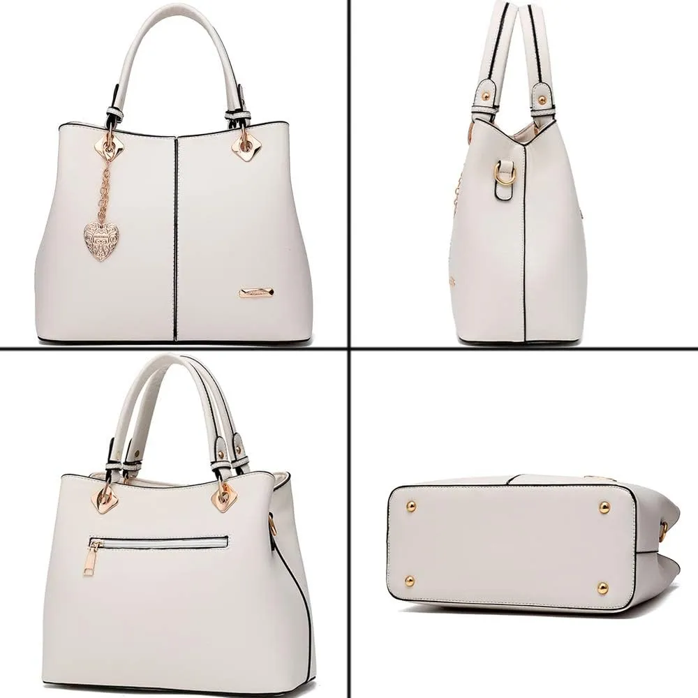 ZiMing Women Handbag Satchel Bag Faux Leather Top Handle Bags Tote Bag Ladies Shoulder Bag Briefcase
