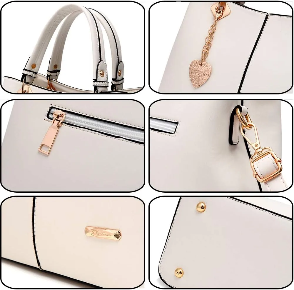 ZiMing Women Handbag Satchel Bag Faux Leather Top Handle Bags Tote Bag Ladies Shoulder Bag Briefcase